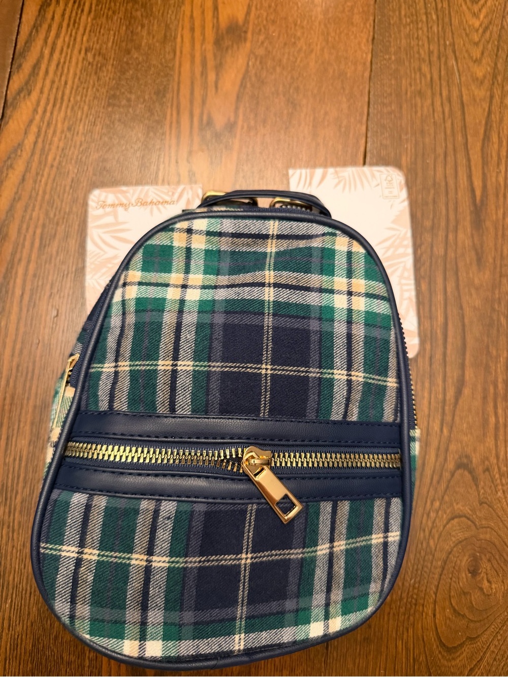 Tommy Bahama Plaid Mini Bookbag